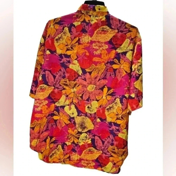 UNIONBAY Extra Comfort Retro Men's Hawaiian Floral Shirt - Picture 2 of 7